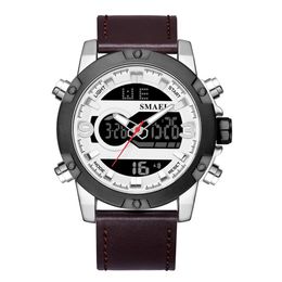 Sport horloges waterdichte echte dual display Quartz polshorloges grote wijzerplaat mode cool man 1320 digitale horloge led Men312Z