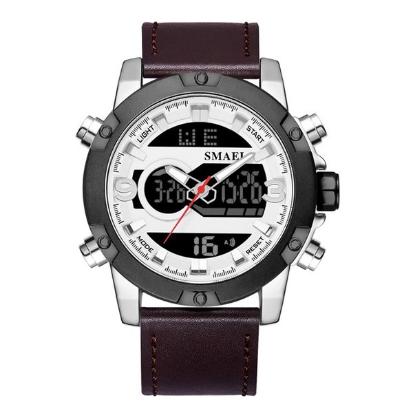 Montres de sport étanche véritable double affichage montres à quartz grand cadran mode Cool Man 1320 montre numérique LED Men231d