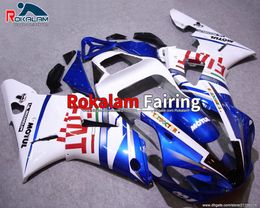 Coque de carénage de moto de sport pour Yamaha YZF R1 YZF-R1 2000 2001 YZF1000R1 YZF 1000 R1 00 01, carrosserie bleu blanc (moulage par injection)