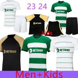 Sporting CP 2023 2024 Lisboa Soccer Jerseys Accueil Bleu Lisbonne Spécial Jovane Sarabia Vietto 23 24 COATES Maillot Jersey Sporting Clube De Football Shirt Hommes Kit Enfants