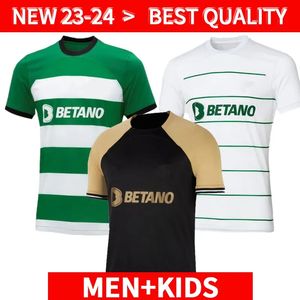 Sporting CP 2023/2024 t-shirt Lisboa Voetbalshirts Thuis Blauw Lissabon Speciaal Jovane Sarabia Vietto 23 24 Maillot Jersey Sporting Clube De Voetbalshirt Heren Kindertenue