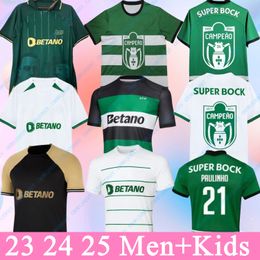 Sporting CP 2023 2024 2025 Lisboa Soccer Jerseys Lisbon Special Coates Mathieu Jovane Sarabia Vietto Sporting Club de Football Kirt Kid Kid Killot Third Away