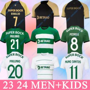 Sporting CP 22 2023 2024 Maillots de football Lisboa Lisbonne Special Coates MATHIEU Jovane Sarabia Vietto 23 Sporting Clube de Football Shirt Hommes Enfants Kit Maillot Troisième Loin