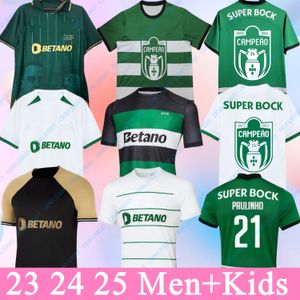 Sporting CP 2023 2024 2025 Jerseys de fútbol de Lisboa Lisboa Lisboa Coates Mathieu Jovane Sarabia Vietto Sporting Clube de Football Shirt Men Kids Kit Maillot Away