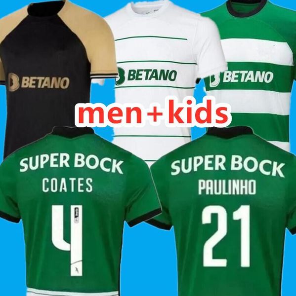 Sporting CP 23 24 Lisboa Soccer Jerseys Home Blue Lisbonne spéciale Jovane Sarabia Vietto 2023 2024 Ronaldo Maillot Jersey Sporting Club de Football Shirt Hen Kit Kit Kit Kit