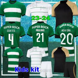 Sporting CP 23 24 Lisboa Soccer Jerseys Lisbonne Home Jovane Sarabia Vietto 2023 2024 Sporting Away White Camisa de Futebol Shirt Men Kidsy Jersey Maillot 0821 2417