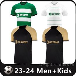 Sporting CP 23 24 Lisboa Ronaldo Jerseys de fútbol Lisboa Coates Mathieu Jovane Sarabia Vietto 2023 2024 Sporting Clube de Football Shirt Men Kids Kit Maillot Tercer