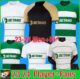 Sporting CP 23 24 Lisboa Soccer Jerseys Lisbonne Spécial COATES MATHIEU Jovane Vietto 2023 2024 Joueur Maillot Jersey Sporting Clube De Football Shirt Hommes Kit Enfants