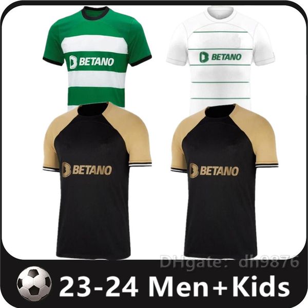 Sporting CP 23 24 Lisboa Ronaldo Soccer Jerseys Lisbonne Coates Mathieu Jovane Sarabia Vietto 2023 2024 Sporting Clube de Football Shirt Men Kids Kit Maillot Third