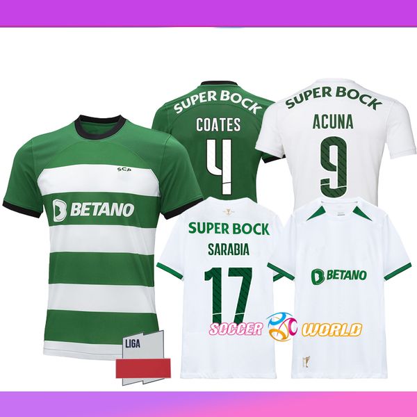 Sporting CP 23 24 Lisboas Soccer Jerseys Lisbonne C.ronaldo Jovane Sarabia Vietto Coates Edwards ACUNA STROMINHO Men Kit Club de Football Shirt