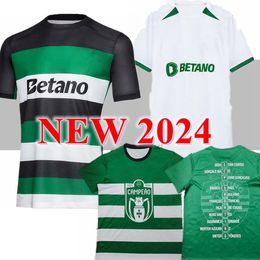 Sporting CP 24 25 Lisboa voetbalshirts 23 24 Cup winnaars Cup Vietto 2024 Sporting Clube de voetbalshirt Men Kids Kit Maillot Jersey Home Blue