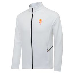 Sporting de Gijon manteau de sport de loisirs pour hommes manteau chaud d'automne chemise de sport de jogging en plein air veste de sport de loisirs