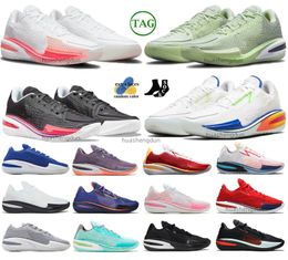 Zoom G.T. Cut Basketbalschoenen Heren GT Black Phantom Orange Crimson Green Grinch Laser Blue University roze wit Geel Mesh Sport