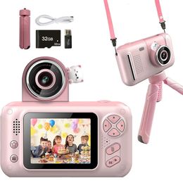 Sportactievideocamera's 2,4 inch Schattig Kindercamera Mini Digitaal 1080P HD Schermrecorder Verjaardagscadeau Buiten P ografie Speelgoed 231117