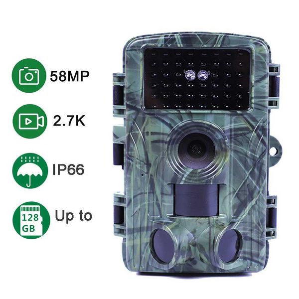 Sports Action Video Cameras 2.7k Video Hunting Shooting Wildlife Trail Vision Night Vision étanche 60MP PHOTO WIFI PHOTO EXTRACH