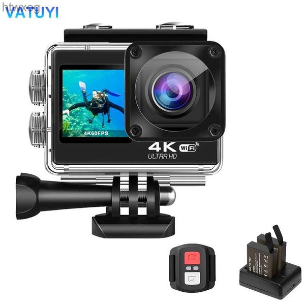 Caméras vidéo d'action sportive Caméra d'action 4K avec écran tactile 170 caméra sous-marine Web grand angle 30 m étanche télécommande casque de caméra de sport YQ240129