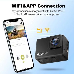 Sports Action Video Cameras 4K Ultra HD Action Camera 60fps 2,0 pouces Écran Anti-Shake with Remote Control Screen 30m APACER APPAREIL 170D SPORT CAME J240514
