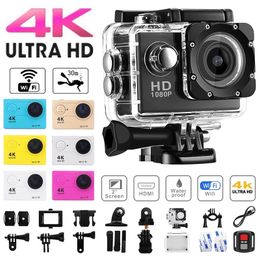 Sport Actie Video Camera's 4K Ultra HD Originele Actie Camera 1080P30fps WiFi 2.0-inch Scherm 170D Waterdichte Onderwater Helm GO Opname Camera Pro 230714