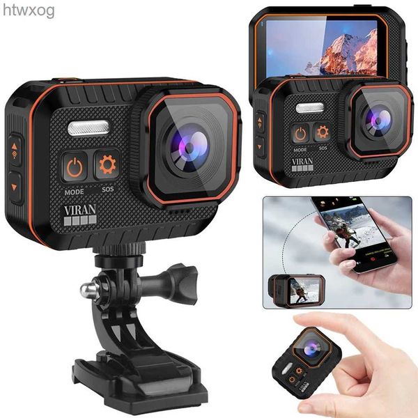 Caméras vidéo d'action sportive Caméra d'action anti-secousse WiFi 4K avec télécommande Caméra de sport étanche Écran IPS 2 pouces Enregistreur de conduite grand angle 170 YQ240129