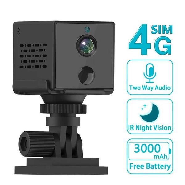 Sports Action Video Cameras 5MP 4G SIM Carte Mini Caméra avec une caméra de surveillance du corps PIR de 3000mAh de 3000mAh