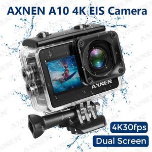 Caméras vidéo d'action sportive A10 Caméra d'action 4k EIS Ultra HD 20MP Wifi 170D Caméra étanche sous-marine Écran tactile Zoom 4X Vidéo Go Sport Pro Cam 230714