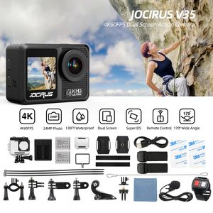 Caméras vidéo d'action sportive Caméra d'action Ultra HD 4K 60 / 30fps 1080P 60fps WiFi 2.4G Hz 170D Casque étanche sous-marin Enregistrement vidéo Sport Cam 231128