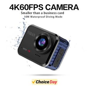 Sport Action Video Camera's Cerastes Mini Action Camera 4K60FPS Ultra HD V8 16MP WiFi 145 10m Body Waterdichte helmvideo -opname Camera's Sport DV CAM J0518