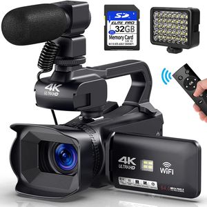 Caméras vidéo d'action sportive CMOS 1300 Caméscope 4K Ultra HD 64MP Caméra de streaming 40 pouces Écran tactile numérique pour la diffusion en direct Tiktok 231212