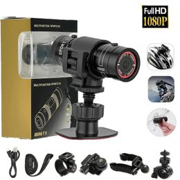 Caméras vidéo d'action sportive La caméra F9 HD 1080P convient aux vélos, casques de moto, sports de plein air, vidéos DV, enregistreurs DVR, tachygraphes 231130