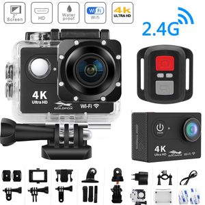 Deportes Cámaras de video de acción H9R Ultra HD 4K WiFi Control remoto Grabación Videocámara DVR DV go Impermeable pro Mini casco 230225