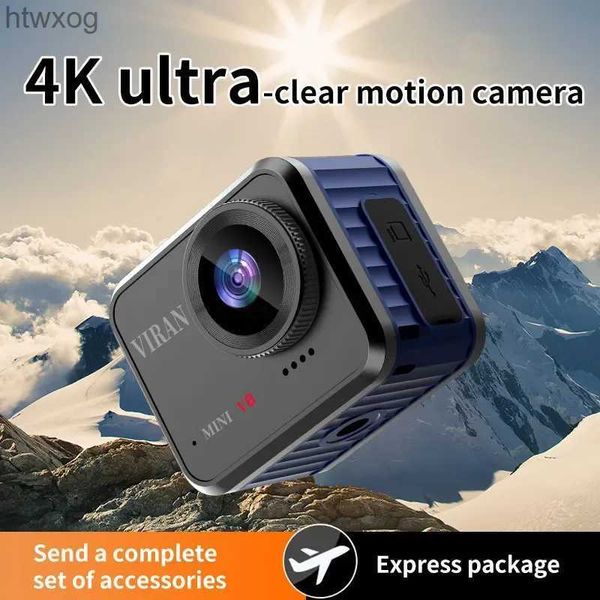 Caméras vidéo d'action sportive Mini caméra d'action portable HD 4K 60FPS Wifi vue à distance écran 1,54 pouces Enregistreur vidéo de sport grand angle 160 lP68 étanche YQ240129