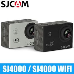 Caméras vidéo d'action sportive Original SJCAM SJ4000 série 1080P HD 2.0 "SJ4000/SJ4000 WIFI 4K caméra de casque d'action caméra étanche sport DV voiture registraire 231128