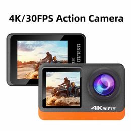 Sports Action Video Cameras OurLife Action Camera Ultra HD 4K double écran 2.0 WiFi 170D 16MP sous-marin 30m CAME CAME CAME CAME 4K CAME 4K CAME J240514