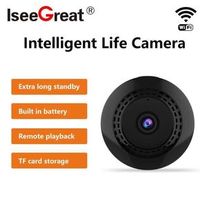 Sports Action Video Cameras Portable Mini Smart Wifi Camera WiFi Wireless HighDefinition Night Vision Vision Rechargeable Batterie maximum maximum 128g TF Car J240514