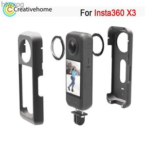 Sportactievideocamera's PULUZ Camerakooi van aluminiumlegering voor Insta360 X3 Sportcamera Upgrade Rig Behuizing Framebehuizing met vastzittende lensdop aan de binnenkant YQ240129