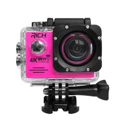 Action sportive Video Cameras Rich J7000 4k Action Camera WiFi WiFi Ultra HD 4K EN SOMBRE 30M CAMERIE SPORTS OUTDOOR 2,0 pouces LCD 1080P 60FPS CAME J240514