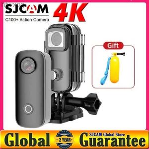 Cámaras de video de acción deportiva SJCAM Cámara de acción 4K C100 Plus Mini cámara para pulgar 4K30FPS H.265 12MP 2.4G WiFi 30M Impermeable C100+ Cámaras DV para deportes de acción YQ240129