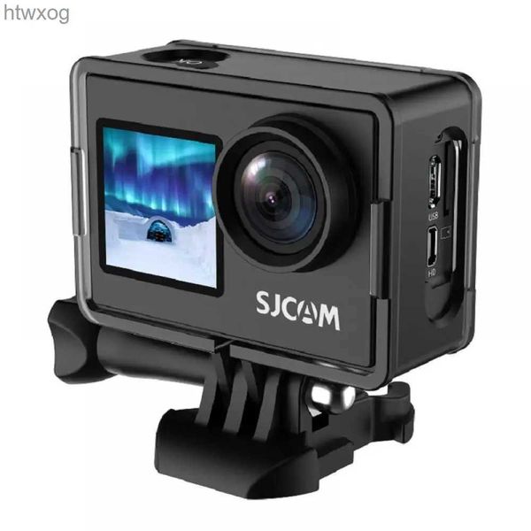 Caméras vidéo d'action sportive SJCAM caméra d'action SJ4000 double écran 4K 30PFS WIFI moto vélo casque étanche Cam sport vidéo DV 4K caméras YQ240129