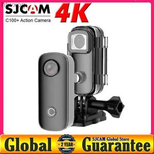 Caméras vidéo d'action sportive SJCAM C100 / C100Plus Mini caméra pouce 1080P30FPS / 4K30FPS H.265 12MP 2.4G WiFi 30M boîtier étanche Action Sport DV caméscope YQ240129