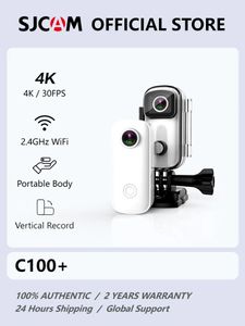 Caméras vidéo d'action sportive SJCAM C100 Plus caméra 4K 30M étanche 2 4G WiFi Sport action cam EIS casque de vélo motos 231130