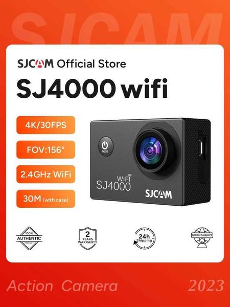Sports Action Video Cameras SJCAM SJ4000 WiFi Action Camera 4K FHD 30M IMPLIPARE 2,4G WIFI 4X Zoom WiFi Motion Video Action Camera Cambicycle Casmet J240514