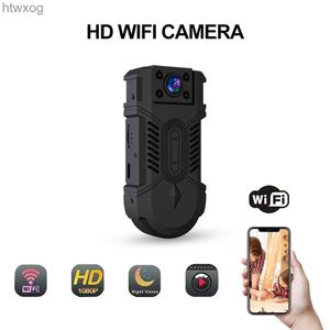 Caméras vidéo d'action sportive Petite caméra WiFi Mini HD Vision nocturne infrarouge Carte SD 1080P Sports de plein air DV Batterie interne 1200mAh Batterie interne 120 YQ240119