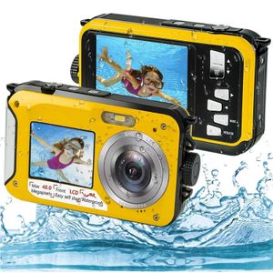 Action sportive Caméras vidéo sous-marine sous-marin double écran haute définition haute définition 2.7k 48MP Digital étanche et abdominant vidéo en plein air J240514