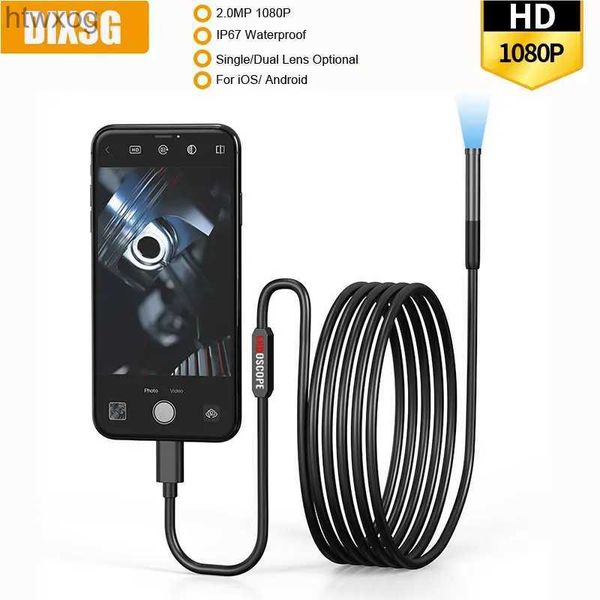 Cámaras de video de acción deportiva W300 Cámara endoscópica WiFi para automóviles Lente simple/doble 1080P Endoscópica para iOS móvil Android IP67 Inspección de alcantarillado y aguas residuales YQ240119