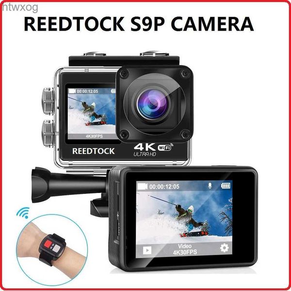 Caméras vidéo d'action sportive Caméra d'action WiFi 4K 30FPS double écran 170 grand angle 4 x Zoom 30 m caméra de sport étanche avec télécommande YQ240129