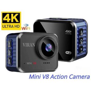 Sport Action Video Camera's WiFi Mini Action Camera V8 4K High-Definition 60fps met externe bedieningsscherm Waterdicht DV Sportcamera J240514