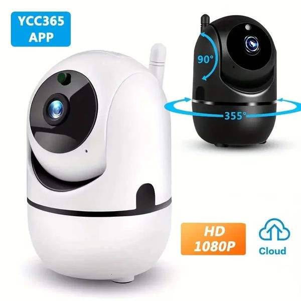 Caméras vidéo d'action sportive Ycc365 Plus 1080P Cloud HD Caméra IP WiFi Suivi automatique Moniteur bébé Vision nocturne Sécurité Surveillance à domicile 231117