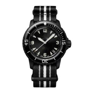 Sport automatische mechanische heren van hoge kwaliteit horloges bio keramische BP United Five Oceans kijken transparante back Luminous World Time Mens Quartz Watch