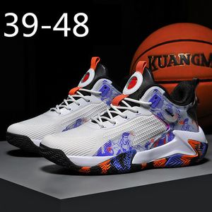 Zapatos de baloncesto deportivosNegro, blanco, rojo, azul, transpirable, de gran tamaño, zapatos para hombre, zapatillas de deporte ligeras y prácticas, zapatos para correr de entrenamiento de malla de verano de diseñador, talla 39-48