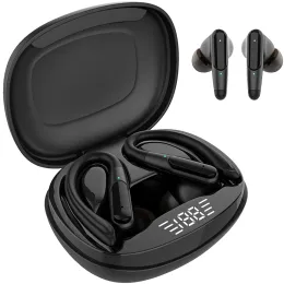 Sport Bluetooth-oortelefoon TWS met oorhaak LED-oplaadetui USB-C draadloze hoofdtelefoon Stereo gaming-headsets met ingebouwde microfoon